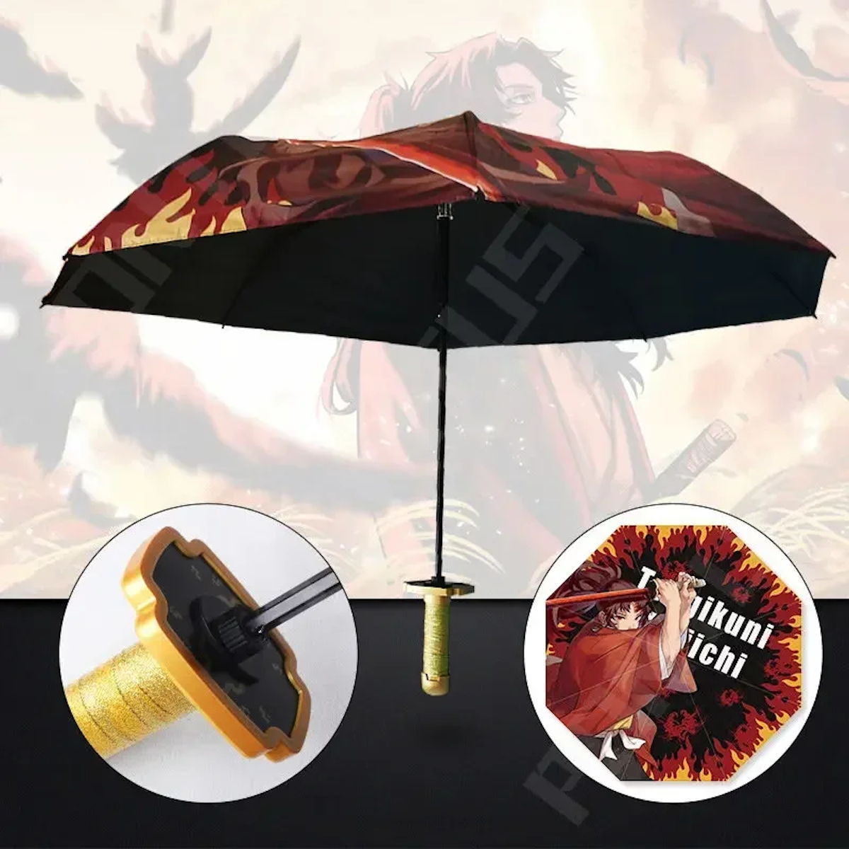 Katana Umbrella for Kids Anime Samurai Umbrella for Children - ChildAngle