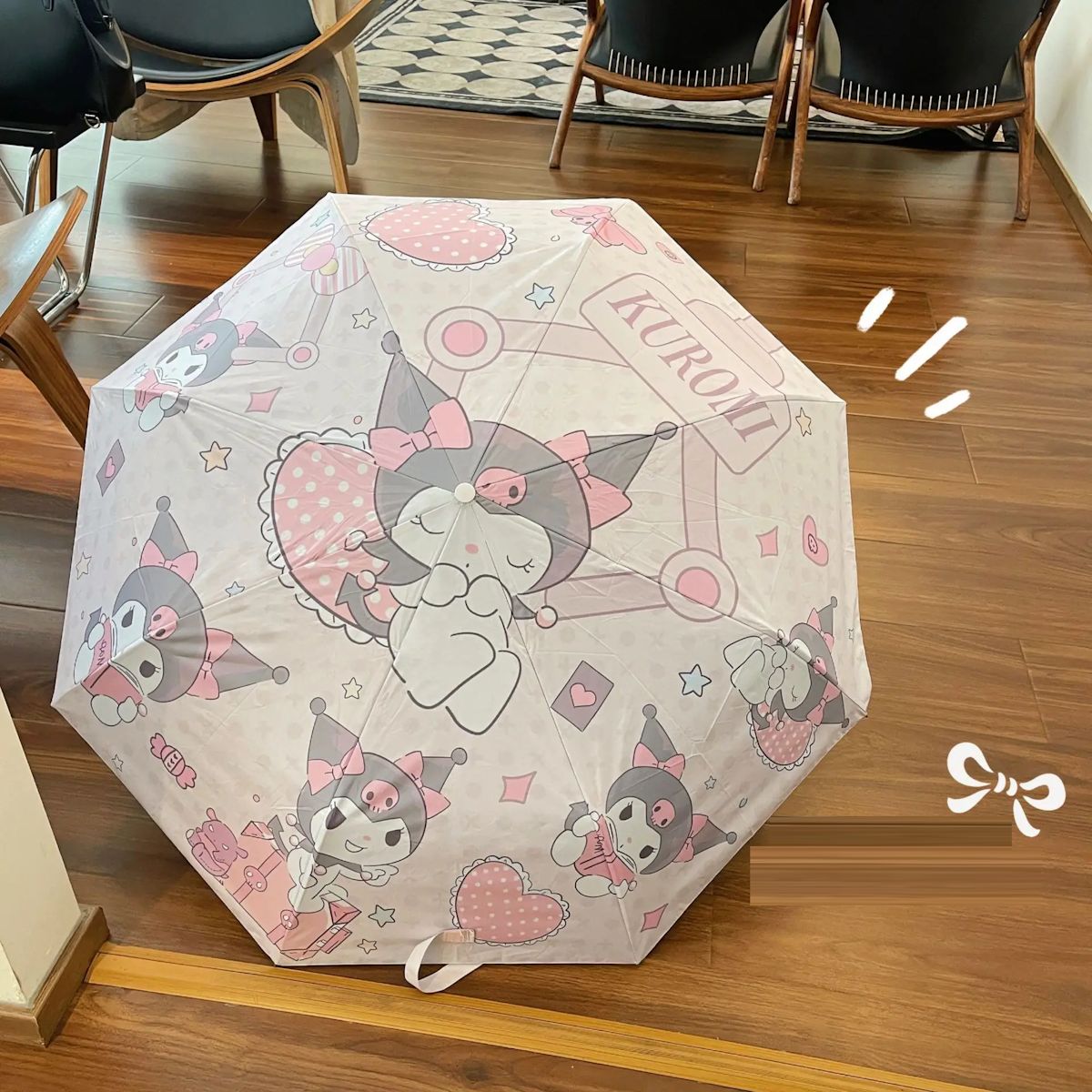 Kids Kuromi Umbrella Automatic Folding Umbrella for Children