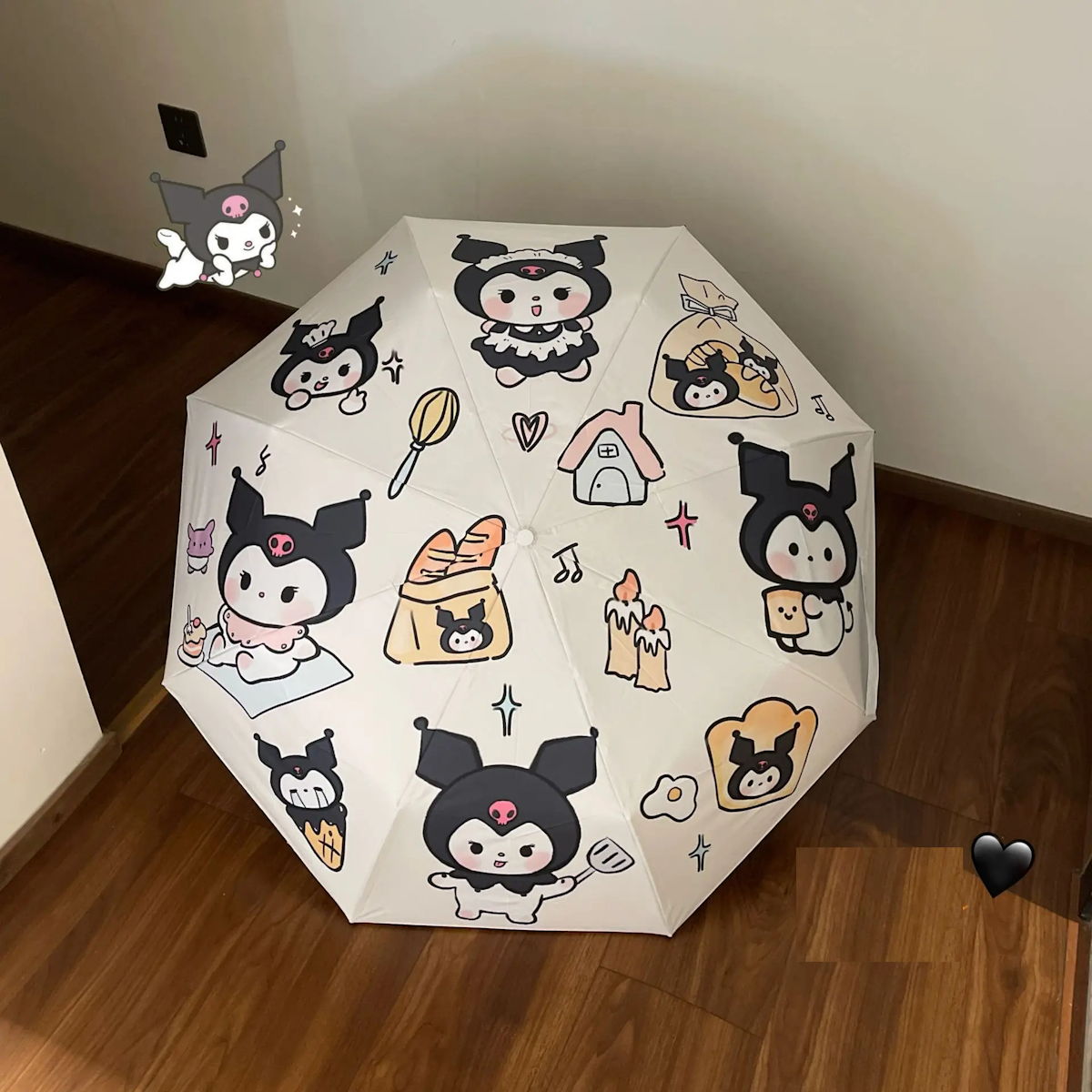 Kids Kuromi Umbrella Automatic Folding Umbrella for Children