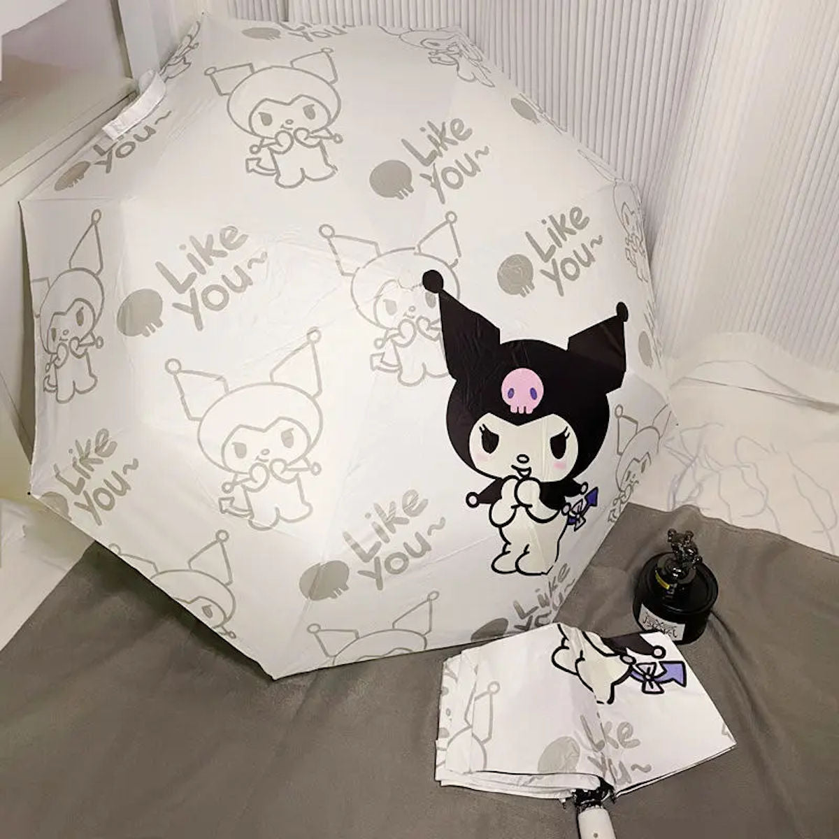 Kids Kuromi Umbrella Automatic Folding Umbrella for Children