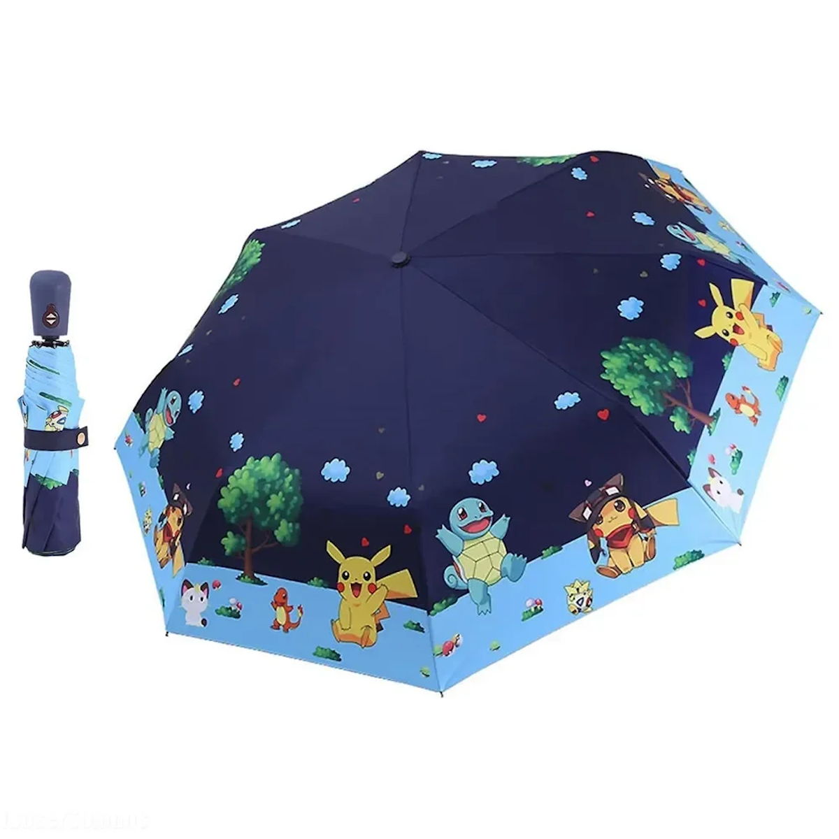 Kids Pokemon Pikachu Umbrella Automatic Folding Umbrella for Children - ChildAngle