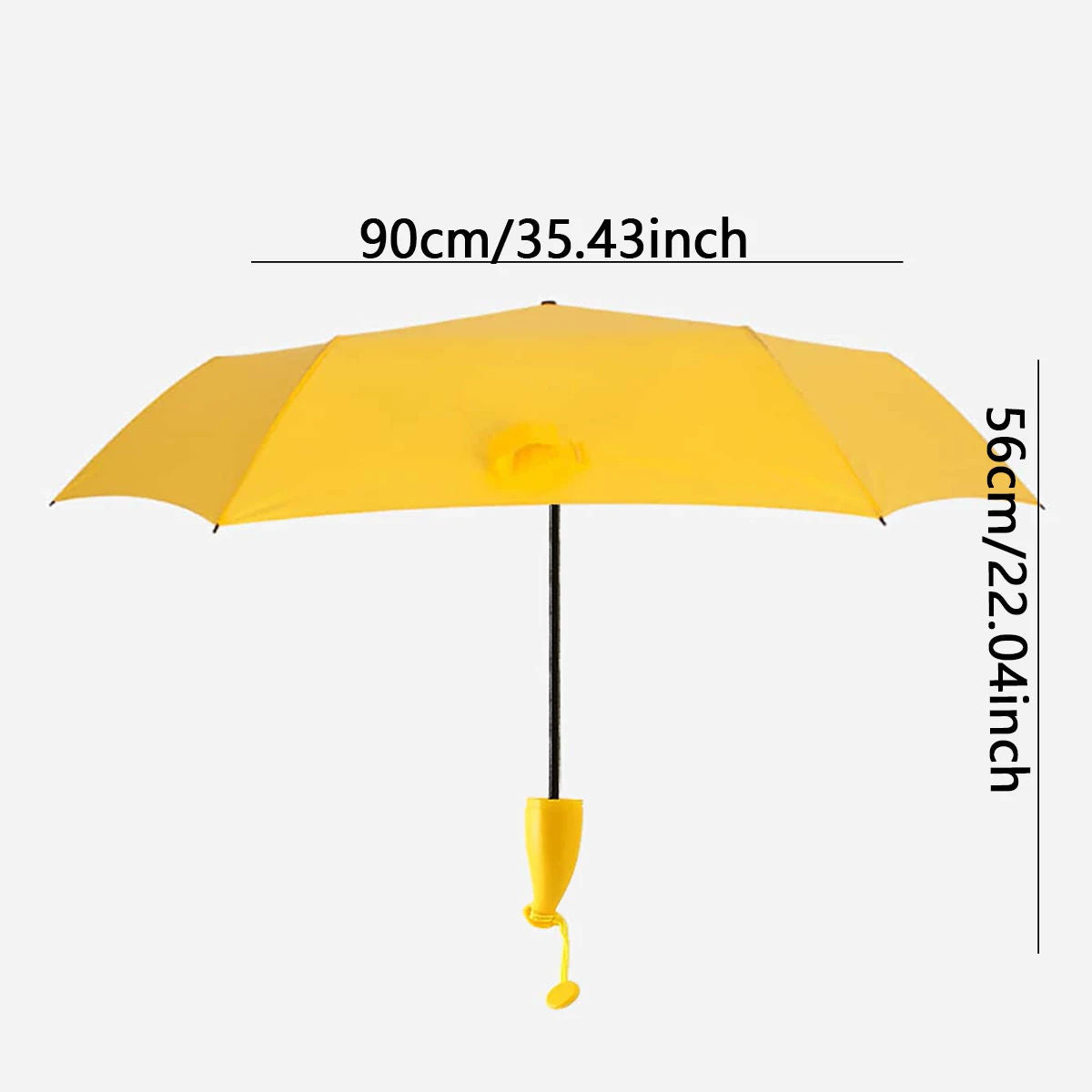 2 Fold Banana Shape Creative Kids Umbrella Children Folding Umbrella - ChildAngle