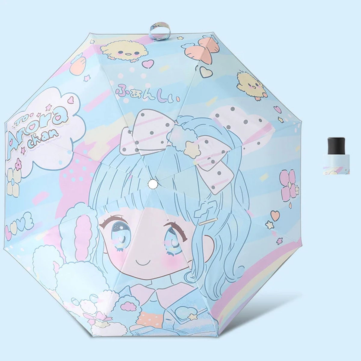 Kids Umbrella Cartoon Girl Anime Sun Protection Children Folding Umbrella - ChildAngle