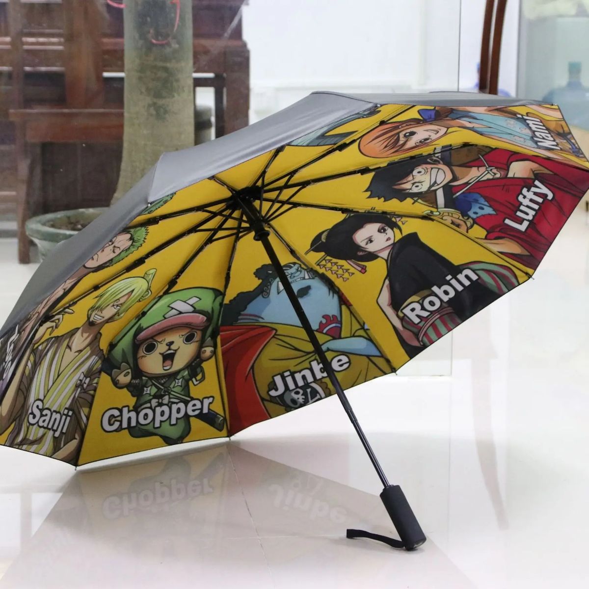 Kids Umbrella One Piece Luffy Zoro Children Automatic Folding Umbrella - ChildAngle