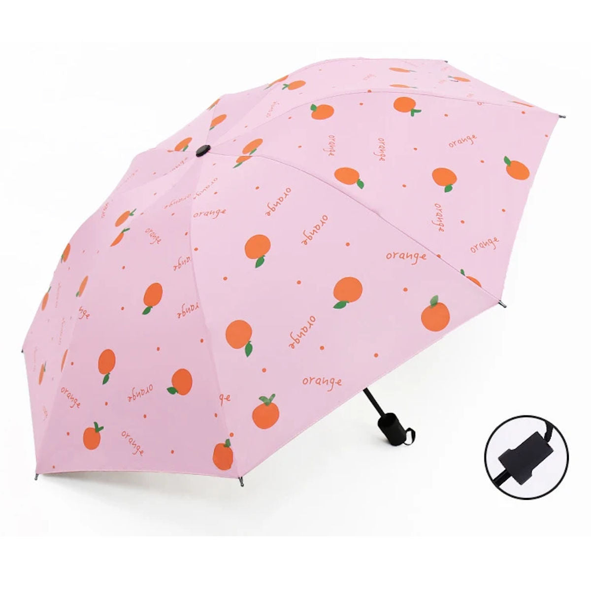 Kids Umbrella Orange Umbrella Folding Automatic Umbrellas For Children - ChildAngle