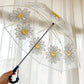 Smiling Flower Children Clear Umbrella Cute Kid's Stick Umbrella - ChildAngle