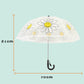 Smiling Flower Children Clear Umbrella Cute Kid's Stick Umbrella - ChildAngle