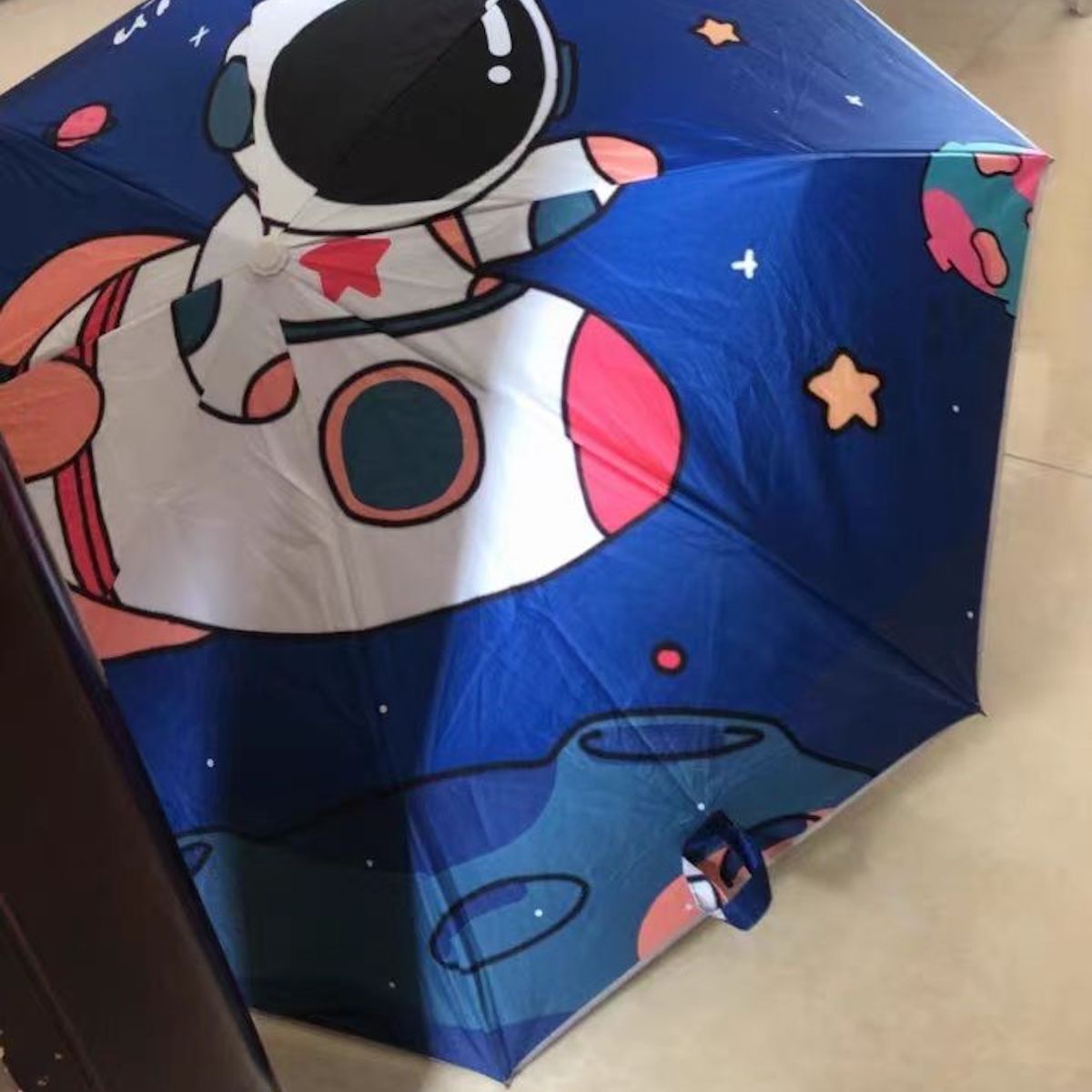 Kids Umbrella Spaceman Automatic Folding Umbrella Sun Protection for Children - ChildAngle