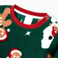 Green Christmas Pajama Allover Gingerbread Santa Tree Gifts Print Sleepwear