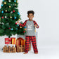 Matching Family Pajama Set Plaid Reindeer Merry Christmas Sleepwear - ChildAngle