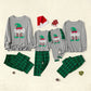 Matching Family Pajamas Sets Green Squad Print Plaid Sleepwear Set - ChildAngle