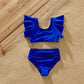 Matching Family Swimsuit Light Blue Tassle Tankini Swimsuit - ChildAngle