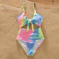 Matching Family Swimsuit Tie dye Bikini Set and Swim Trunks - ChildAngle