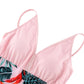 Pink Palm Leaves Matching Family Bathing Suit - ChildAngle