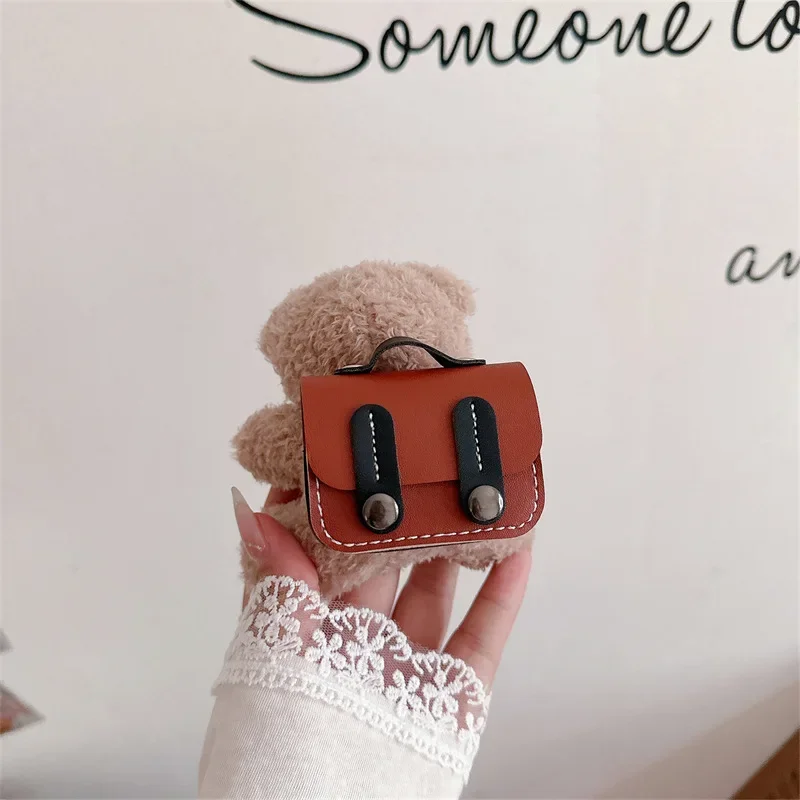 Plush Teddy Bear AirPods Case