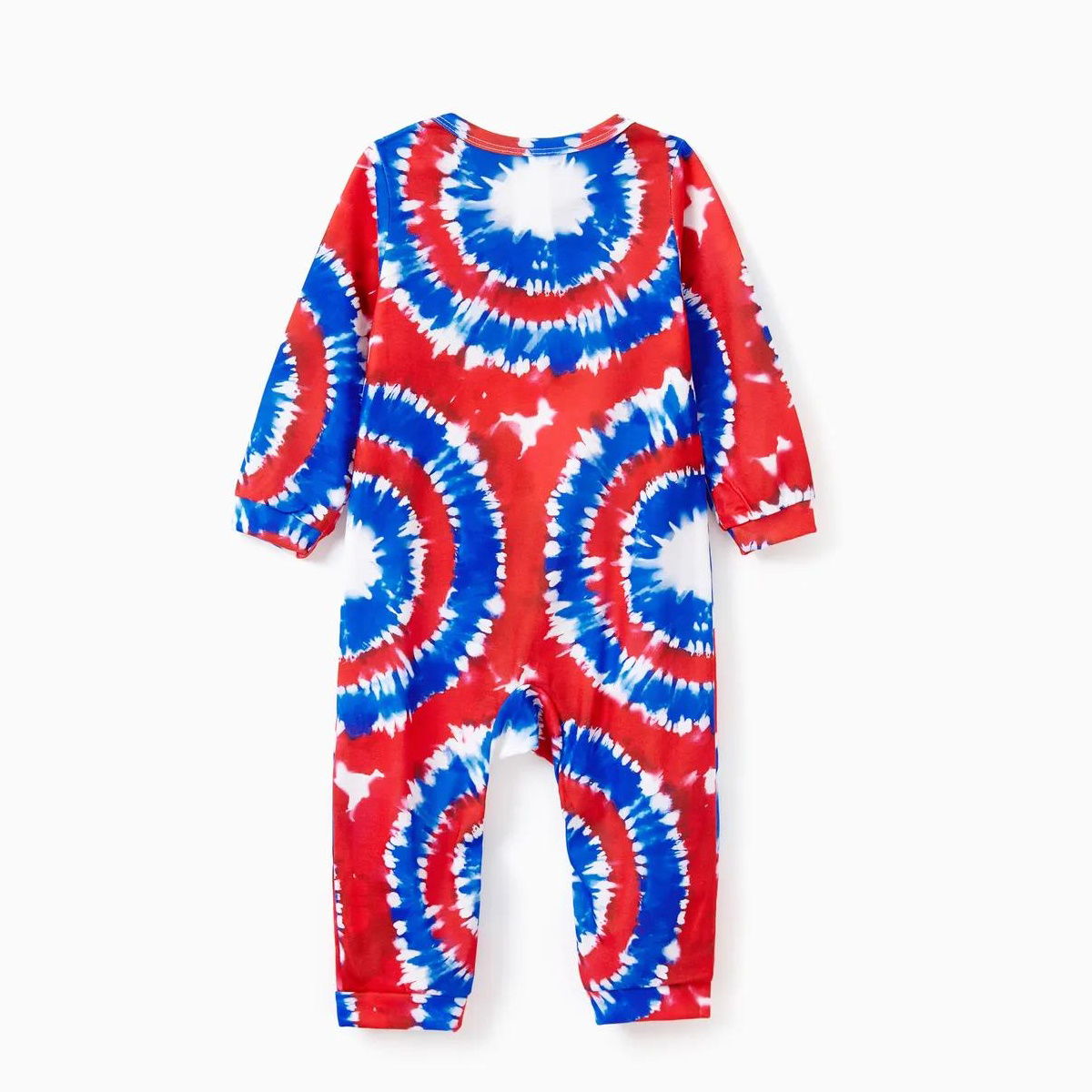 Red and Blue Tie Dye Santa Claus Pajamas for Family - ChildAngle