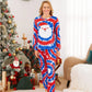 Red and Blue Tie Dye Santa Claus Pajamas for Family - ChildAngle