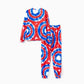 Red and Blue Tie Dye Santa Claus Pajamas for Family - ChildAngle