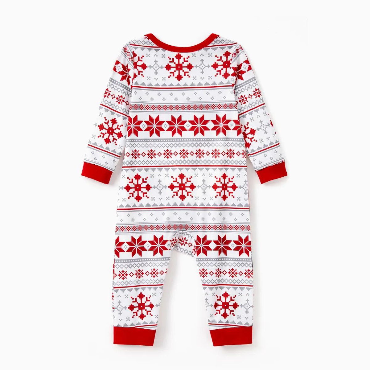 Santa Claus Pajamas for Family Father Santa Hat Belt Snowflake Print - ChildAngle