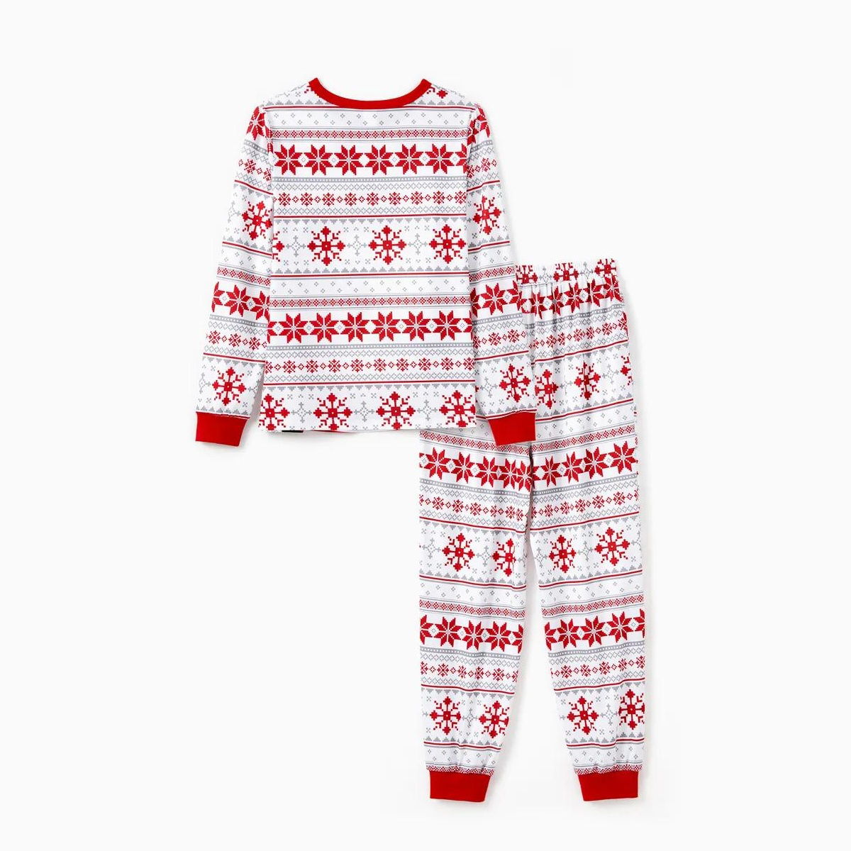 Santa Claus Pajamas for Family Father Santa Hat Belt Snowflake Print - ChildAngle