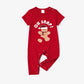 Oh Snap Gingerbread Short Sleeve Christmas Pajama Red Top Plaid Bottom Pajymas