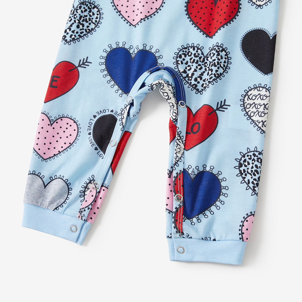 Valentine's Day Heart Print Short Sleeve Pajama - ChildAngle