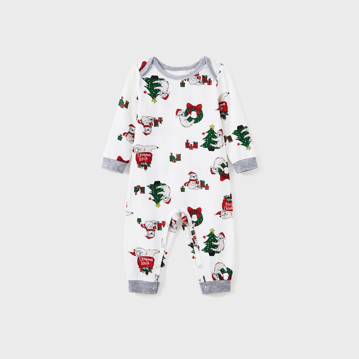 Sloth Family Christmas Pajamas Allover Christmas Pattern Wreath Gift - ChildAngle