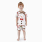 Snowman Reindeer Scarf Short Sleeve Christmas Pajamas Set - ChildAngle