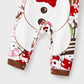 Snowman Reindeer Scarf Short Sleeve Christmas Pajamas Set - ChildAngle