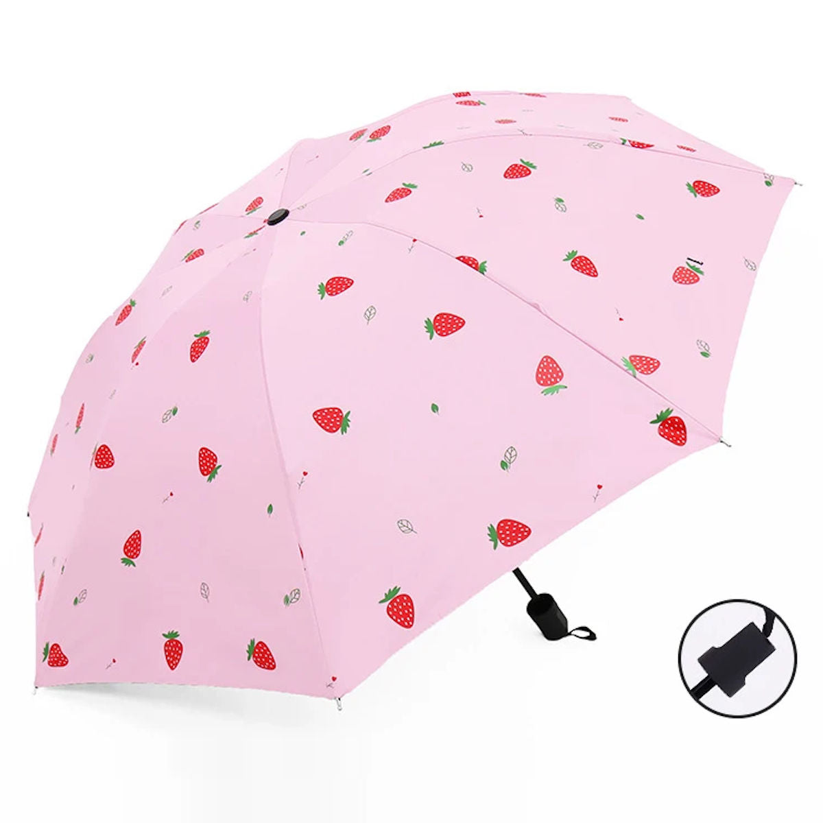 Strawberry Umbrella Folding Automatic Manual Umbrella - ChildAngle