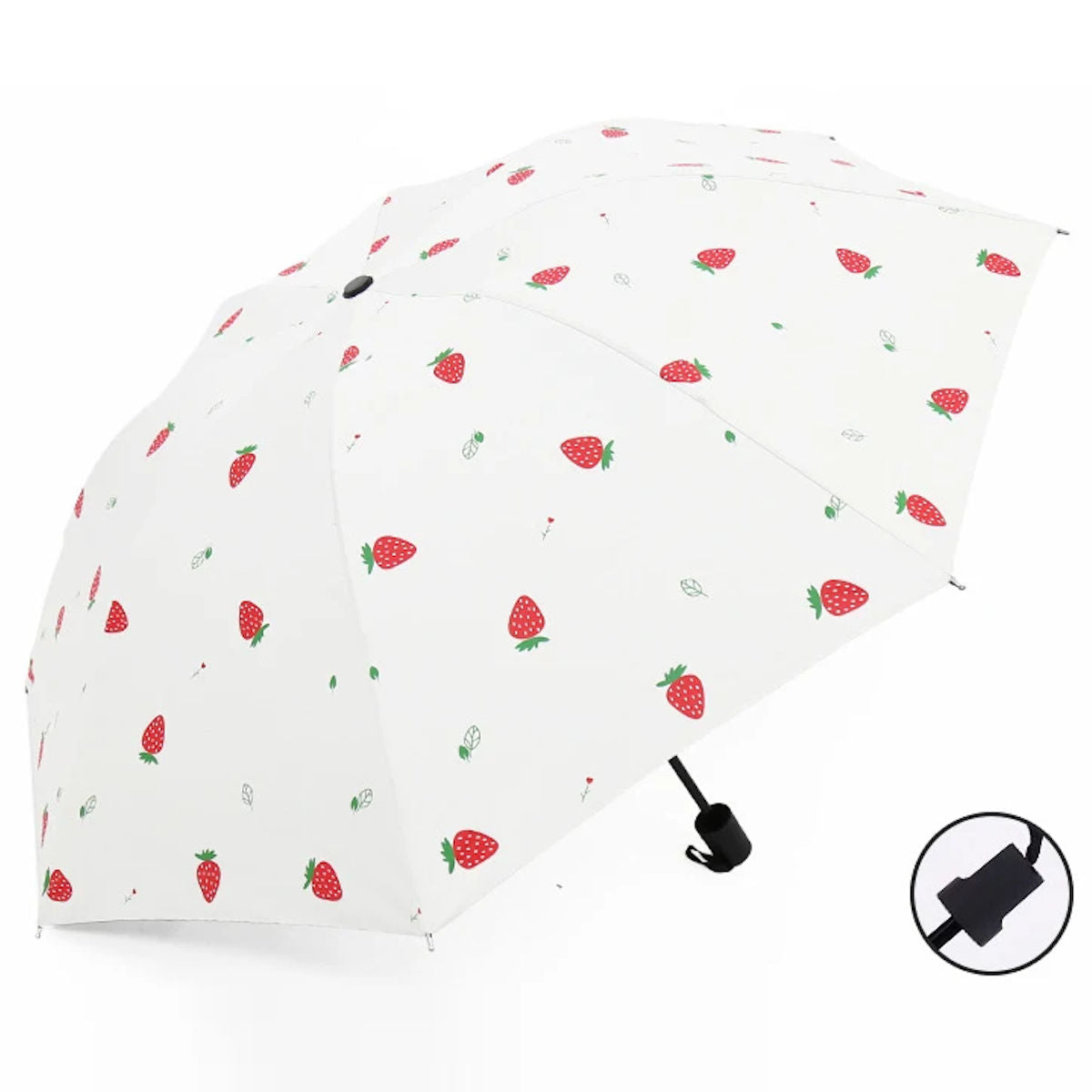 Strawberry Umbrella Folding Automatic Manual Umbrella - ChildAngle