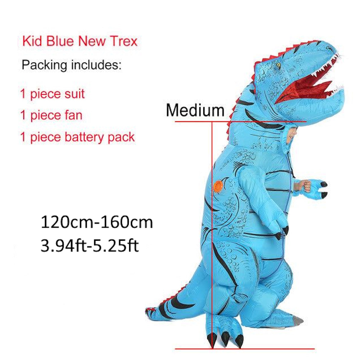 T Rex Costume Kids Inflatable Dinosaur Costume - ChildAngle