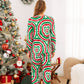 Green and Red Tie Dye Gingerbread Family Pajamas - ChildAngle