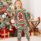 Green and Red Tie Dye Gingerbread Family Pajamas - ChildAngle