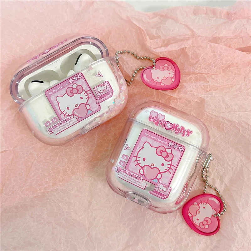 AirPods 4 Transparent Kawaii AirPod Case Sanrio AirPods Case With pendant