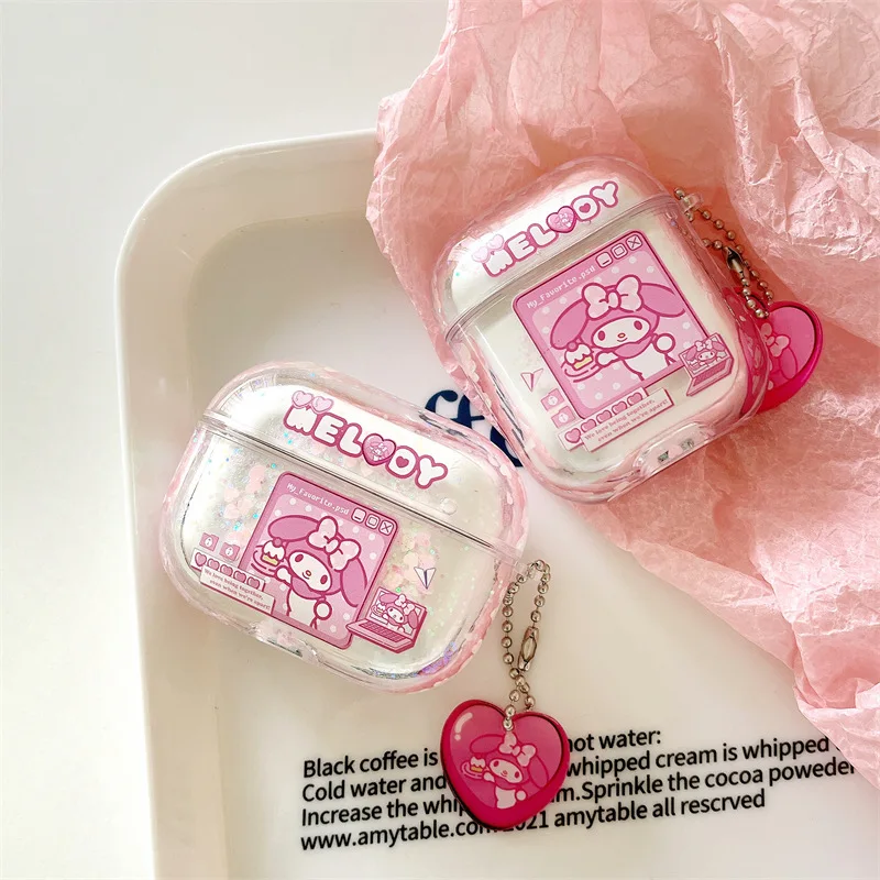 AirPods 4 Transparent Kawaii AirPod Case Sanrio AirPods Case With pendant