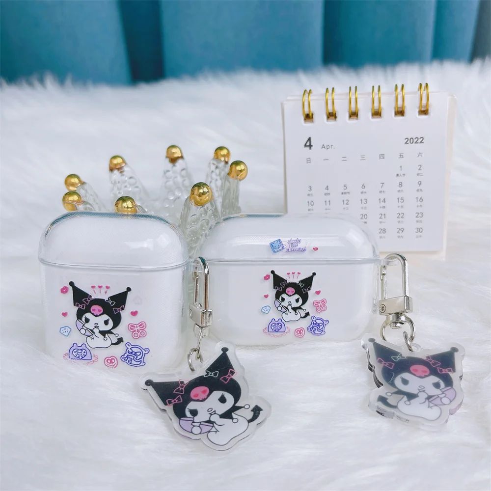 Transparent Kuromi AirPods Case Earphone Protective Case