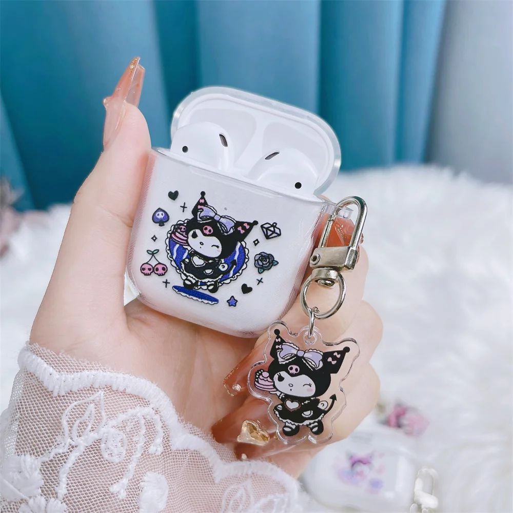 Transparent Kuromi AirPods Case Earphone Protective Case