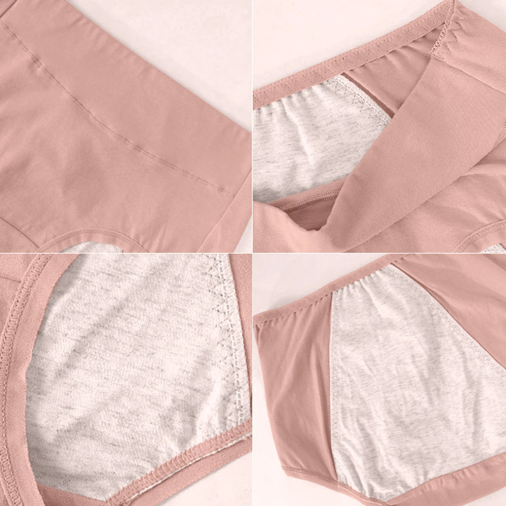 Women Washable Incontinence Underwear Cotton Period Panties Ladies Briefs - ChildAngle