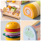Wooden Play Food Toy Set Burger Joint