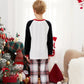 You Serious Clark Family Christmas Pajamas Raglan Sleeve Long Sleeve Plaid Pants with Drawstring and Pockets - ChildAngle