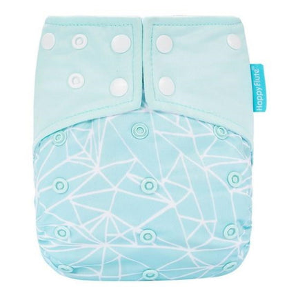 1 Pack Baby Cloth Diaper Reusable Suede Cloth Pocket Nappies - Light Blue - ChildAngle