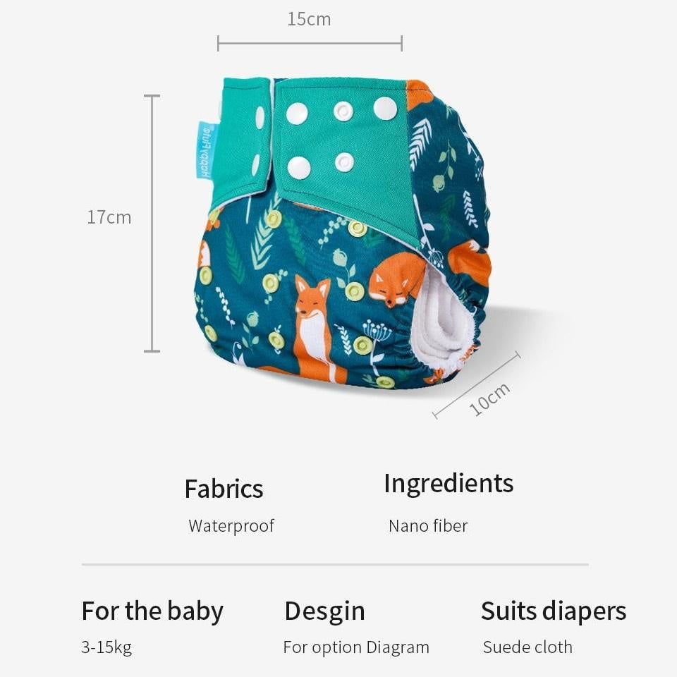 1 Pack Baby Cloth Diaper Reusable Suede Cloth Pocket Nappies - Pixel - ChildAngle