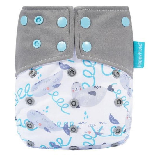 1 Pack Baby Cloth Diaper Reusable Suede Cloth Pocket Nappies - Seal - ChildAngle