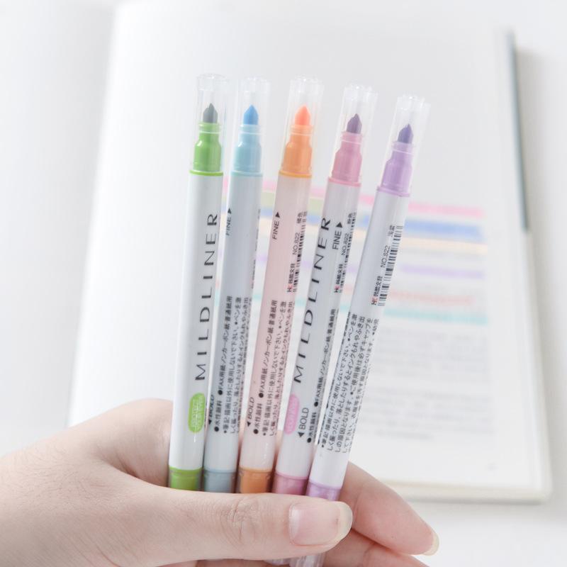 12 PCS/Set Non Bleed Pastel Highlighters Pen Markers - ChildAngle