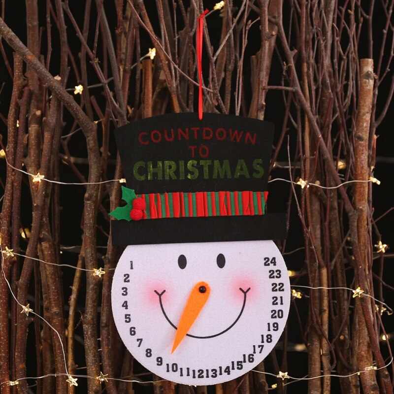 1PC Christmas Snowman Countdown Santa Claus Calendar 24 Days Till Christmas - ChildAngle