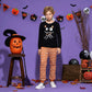 2-Piece Kid Boys Halloween Pullover and Stripe Pants Set - ChildAngle