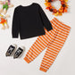 2-Piece Kid Boys Halloween Pullover and Stripe Pants Set - ChildAngle