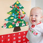 25PCS Fabric Advent Calendar Felt Christmas Tree Ornaments in Pockets - ChildAngle