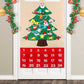 25PCS Fabric Advent Calendar Felt Christmas Tree Ornaments in Pockets - ChildAngle